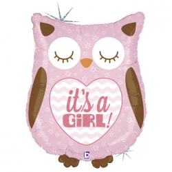 Balon foliowy z helem 51560 Sowa its a girl 26 cali