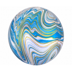 Balon foliowy z helem 13947 kula niebieska 38 cm