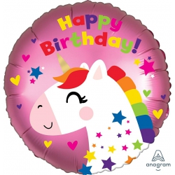 Balon foliowy z helem 12933 Jednorożec Happy Birthday 18 cali