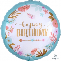 Balon foliowy z helem 86401 Happy Birthday 18 cali