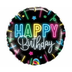 Balon foliowy z helem 22740 Neon Happy Birthday 18 cali