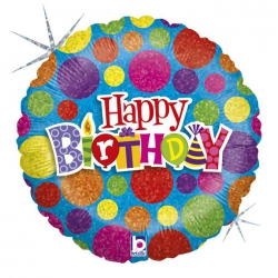 Balon foliowy z helem 66804 Happy Birthday 18 cali