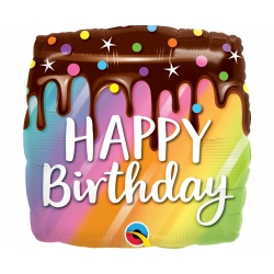 Balon foliowy z helem 04821 Tort Birthday 18 cali