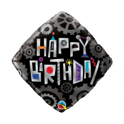 Balon foliowy z helem 64375 Robot Happy Birthday 18 cali