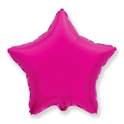 Balon z helem FX gwiazda różowa 26428 ciemna 18 cali