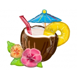 Balon foliowy z helem 12377 Drink w kokosie 30 cali