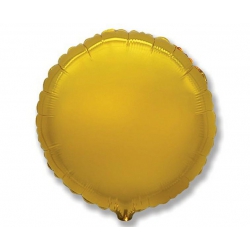Balon z helem FX okrągły złoty 66779 18 cali