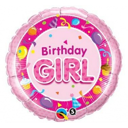 Balon foliowy z helem 62712 Birthday Girl 18 cali