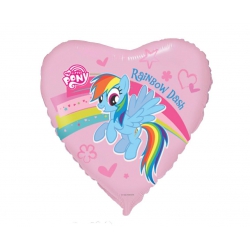 Balon foliowy z helem 09171 Pony z tęczą  18 cali