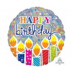 Balon foliowy z helem 44817 Happy Birthday 18 cali