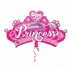 Balon foliowy z helem 45712 korona Princess  24 cale