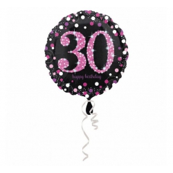 Balon foliowy z helem 37854 Trzydzieste  urodziny 18 cali
