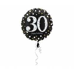 Balon foliowy z helem 21297 Trzydzieste  urodziny 18 cali