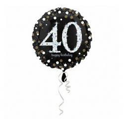 Balon foliowy z helem 21303 Czterdzieste  urodziny 18 cali