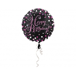 Balon foliowy z helem 37823 Happy  Birthday 18 cali