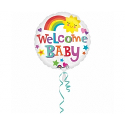 Balon foliowy z helem 36383 Welcome Baby  17 cali
