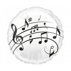 Balon foliowy z helem 57555 Music Fun  17 cali