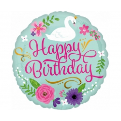 Balon foliowy z helem 56527 Happy Birthday 17 cali