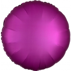 Balon z helem FX okrągły bordowy 68278 satynowy 18 cali