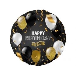 Balon foliowy z helem 49401 Happy  Birthday 18"