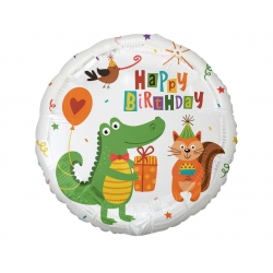 Balon foliowy z helem 49272 Krokodyl  Happy Birthday 18 cali