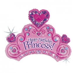 Balon foliowy z helem 55891 Tiara Princess 86 cm