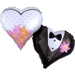 Balon foliowy z helem 08427 Serca Slubne 76x63 cm