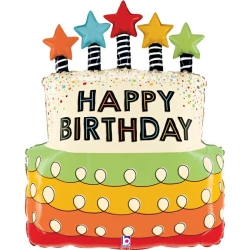 Balon foliowy z helem 52127 Tort 63x78 cm