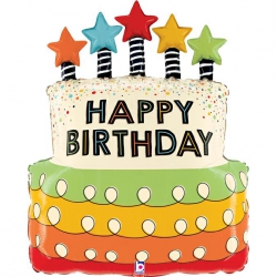Balon foliowy z helem 52127 Tort 63x78 cm
