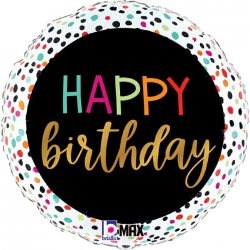 Balon foliowy z helem 62027 Happy Birthday 18 cali
