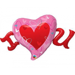 Balon foliowy z helem 75201 I heart U 46 cali