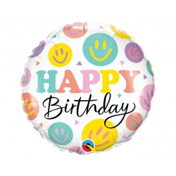 Balon foliowy z helem 65775 Smiles 18 cali