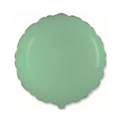 Balon z helem FX okrągły mięta 14977 pastel 18 cali