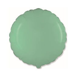 Balon z helem FX okrągły mięta 14977 pastel 18 cali