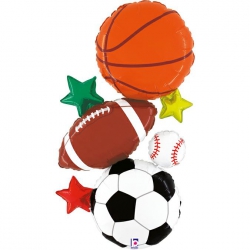 Balon foliowy z helem 52899 Multi Sport 94 cm