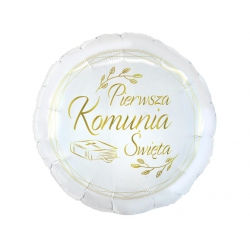 Balon foliowy z helem 70665 Pierwsza Komunia Święta 18 cali