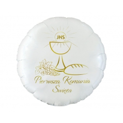 Balon foliowy z helem 70627 Pierwsza Komunia Święta 18 cali