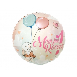 Balon foliowy z helem 28932 Mam już roczek 18 cali
