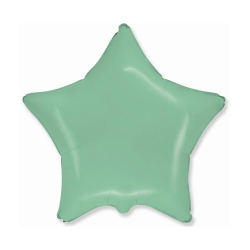Balon z helem FX gwiazda mięta 14922  pastel 18 cali
