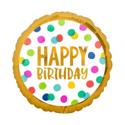 Balon foliowy z helem 10014 Happy Birthday 18 cali