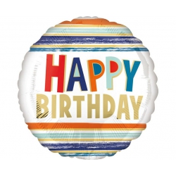Balon foliowy z helem 12803 Happy Birthday 18 cali