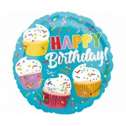 Balon foliowy z helem 81727 Happy Birthday 18 cali