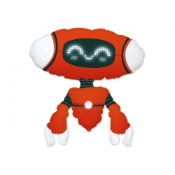 Balon foliowy z helem 16933 Robot Red 68x60 cm