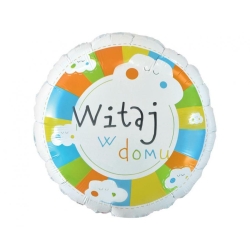 Balon foliowy z helem 73734 Witaj w domu 18 cali
