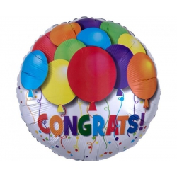 Balon foliowy  z helem 67588 Congrats 17 cali