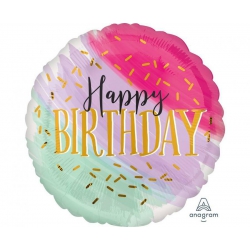 Balon foliowy  z helem 99494 Happy Birthday 17 cali