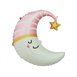 Balon foliowy  z helem 13523 Księżyc Różowy 56x68 cm
