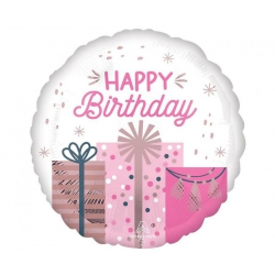 Balon foliowy z helem 57118 Happy Birthday 17 cali
