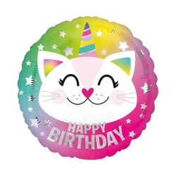 Balon foliowy z helem 12919 Happy Birthday 17 cali