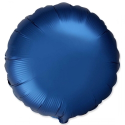 Balon z helem FX okrągły satyn blu 17275 18 cali